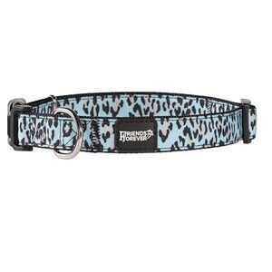 blue leopard small dog collar
